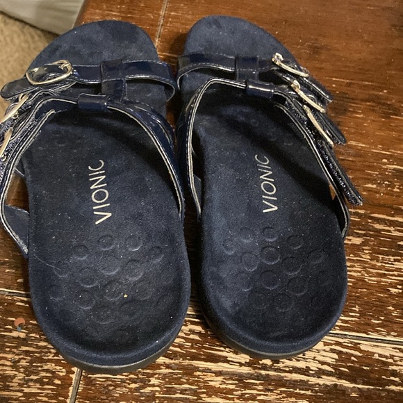 Vionic blue sandals size 7 strappy comfy - Picture 3 of 6